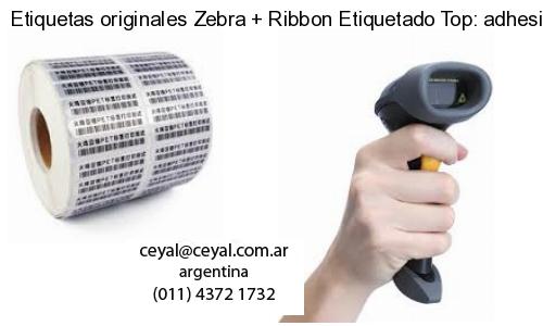 Etiquetas originales Zebra   Ribbon Etiquetado Top: adhesivo   ribbo