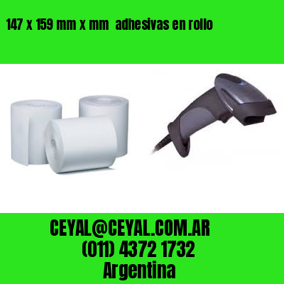 147 x 159 mm x mm  adhesivas en rollo