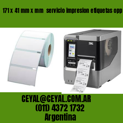 171 x 41 mm x mm  servicio impresion etiquetas opp