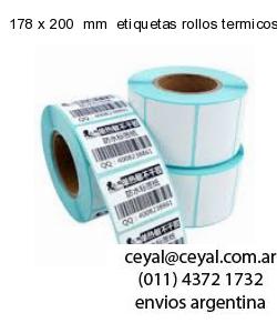 178 x 200  mm  etiquetas rollos termicos