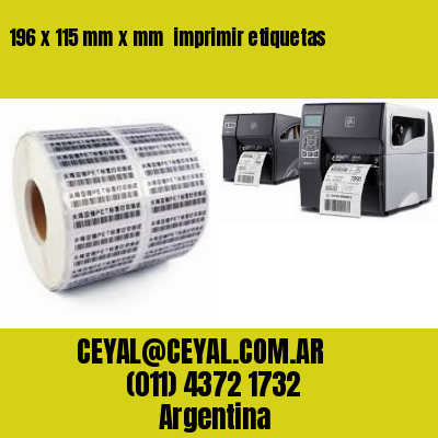 196 x 115 mm x mm  imprimir etiquetas