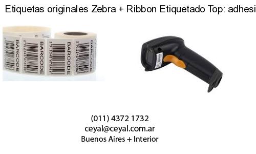 Etiquetas originales Zebra   Ribbon Etiquetado Top: adhesivo   ribbo