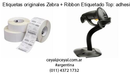 Etiquetas originales Zebra   Ribbon Etiquetado Top: adhesivo   ribbo