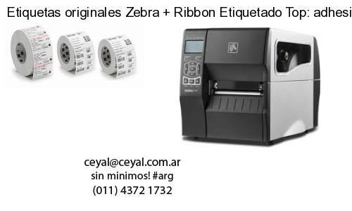 Etiquetas originales Zebra   Ribbon Etiquetado Top: adhesivo   ribbo
