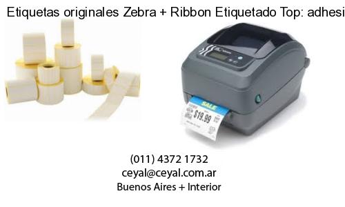Etiquetas originales Zebra   Ribbon Etiquetado Top: adhesivo   ribbo