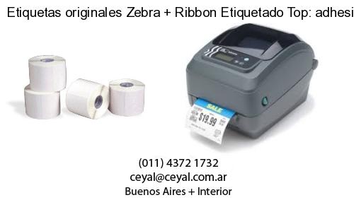 Etiquetas originales Zebra   Ribbon Etiquetado Top: adhesivo   ribbo