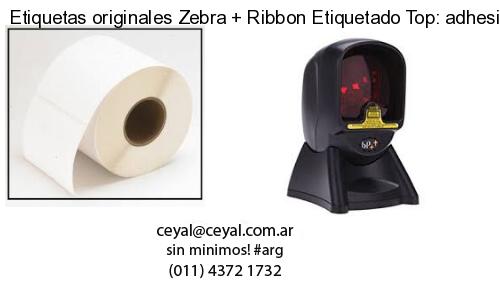 Etiquetas originales Zebra   Ribbon Etiquetado Top: adhesivo   ribbo
