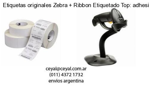Etiquetas originales Zebra   Ribbon Etiquetado Top: adhesivo   ribbo