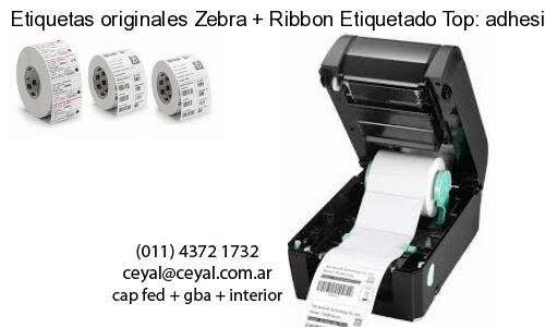 Etiquetas originales Zebra   Ribbon Etiquetado Top: adhesivo   ribbo