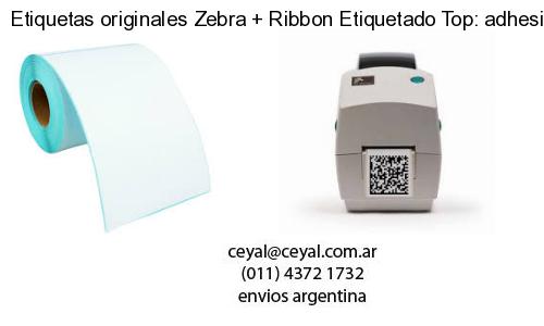 Etiquetas originales Zebra   Ribbon Etiquetado Top: adhesivo   ribbo