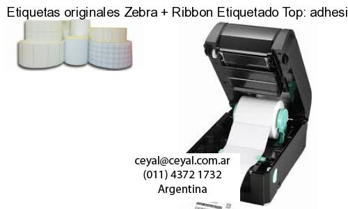 Etiquetas originales Zebra   Ribbon Etiquetado Top: adhesivo   ribbo