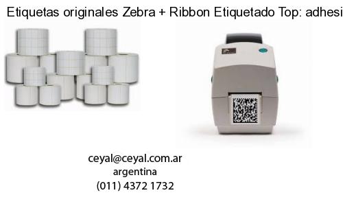 Etiquetas originales Zebra   Ribbon Etiquetado Top: adhesivo   ribbo