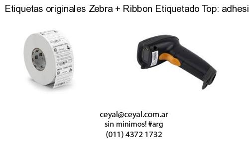 Etiquetas originales Zebra   Ribbon Etiquetado Top: adhesivo   ribbo