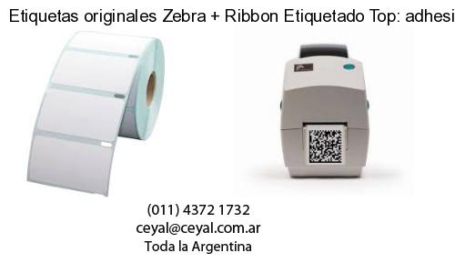 Etiquetas originales Zebra   Ribbon Etiquetado Top: adhesivo   ribbo