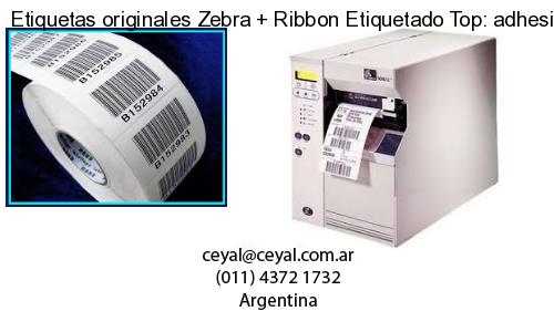 Etiquetas originales Zebra   Ribbon Etiquetado Top: adhesivo   ribbo