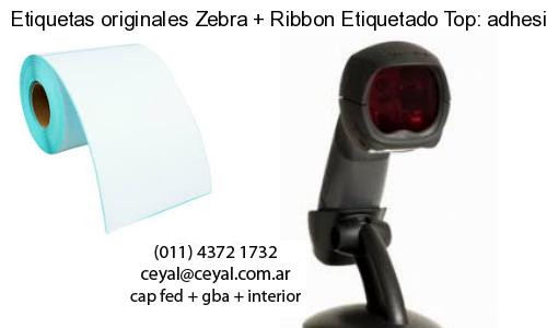 Etiquetas originales Zebra   Ribbon Etiquetado Top: adhesivo   ribbo