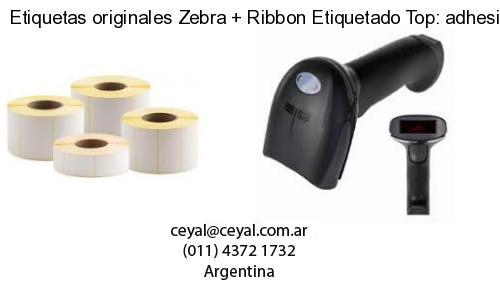 Etiquetas originales Zebra   Ribbon Etiquetado Top: adhesivo   ribbo