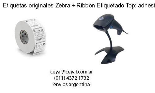 Etiquetas originales Zebra   Ribbon Etiquetado Top: adhesivo   ribbo