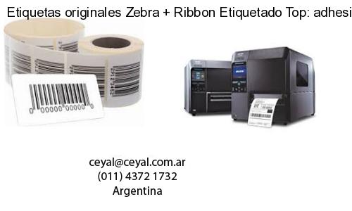 Etiquetas originales Zebra   Ribbon Etiquetado Top: adhesivo   ribbo