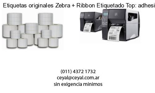 Etiquetas originales Zebra   Ribbon Etiquetado Top: adhesivo   ribbo
