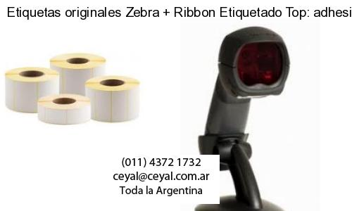 Etiquetas originales Zebra   Ribbon Etiquetado Top: adhesivo   ribbo