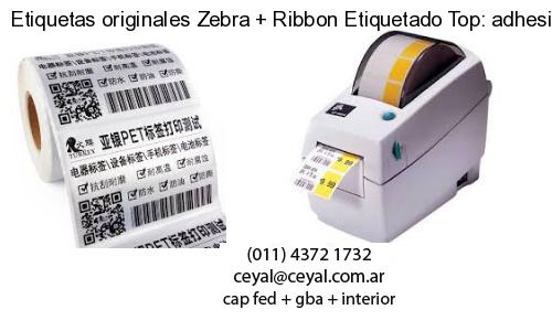 Etiquetas originales Zebra   Ribbon Etiquetado Top: adhesivo   ribbo