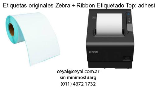 Etiquetas originales Zebra   Ribbon Etiquetado Top: adhesivo   ribbo