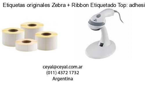 Etiquetas originales Zebra   Ribbon Etiquetado Top: adhesivo   ribbo
