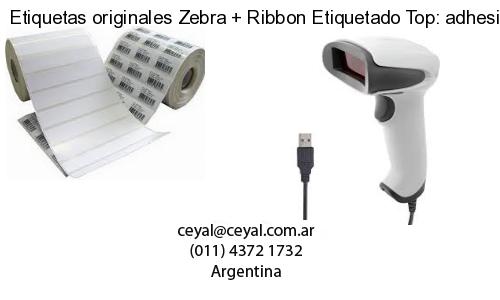 Etiquetas originales Zebra   Ribbon Etiquetado Top: adhesivo   ribbo