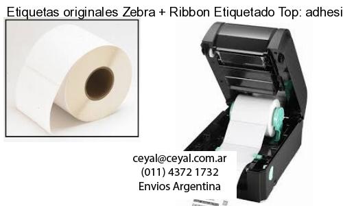 Etiquetas originales Zebra   Ribbon Etiquetado Top: adhesivo   ribbo