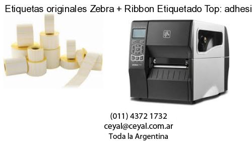 Etiquetas originales Zebra Ribbon Etiquetado Top: adhesivo ribbo
