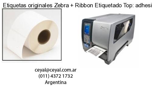 Etiquetas originales Zebra   Ribbon Etiquetado Top: adhesivo   ribbo