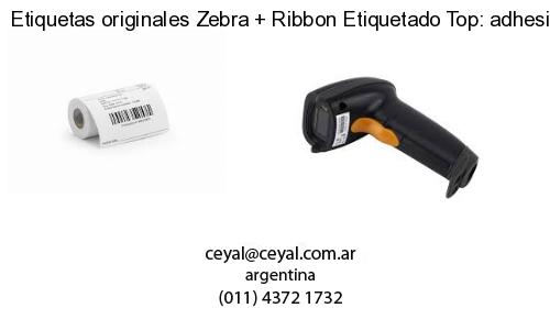 Etiquetas originales Zebra   Ribbon Etiquetado Top: adhesivo   ribbo