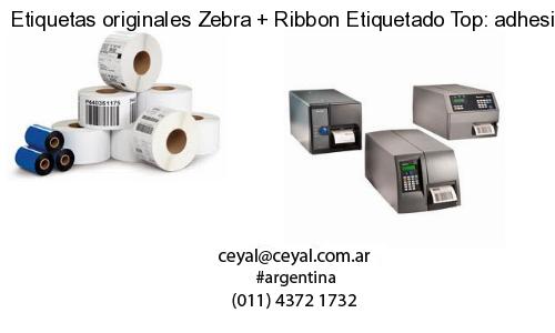 Etiquetas originales Zebra   Ribbon Etiquetado Top: adhesivo   ribbo