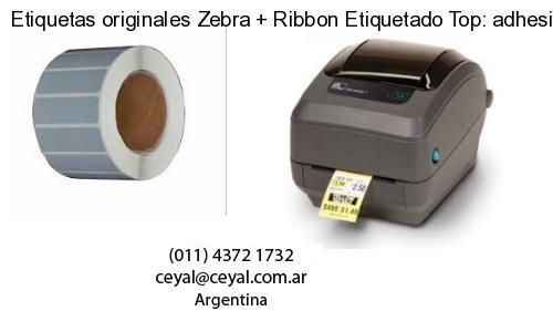 Etiquetas originales Zebra   Ribbon Etiquetado Top: adhesivo   ribbo