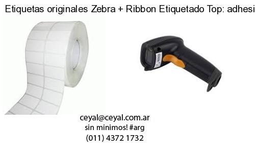 Etiquetas originales Zebra   Ribbon Etiquetado Top: adhesivo   ribbo
