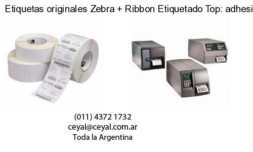 Etiquetas originales Zebra   Ribbon Etiquetado Top: adhesivo   ribbo