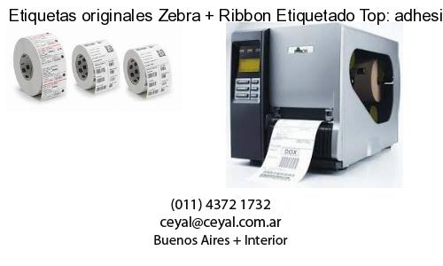 Etiquetas originales Zebra   Ribbon Etiquetado Top: adhesivo   ribbo