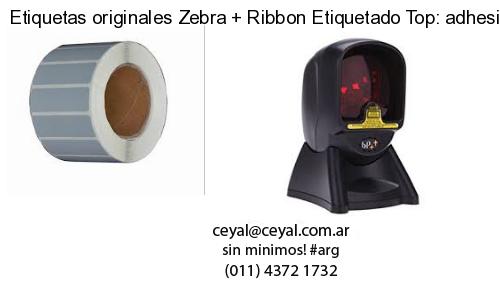 Etiquetas originales Zebra   Ribbon Etiquetado Top: adhesivo   ribbo