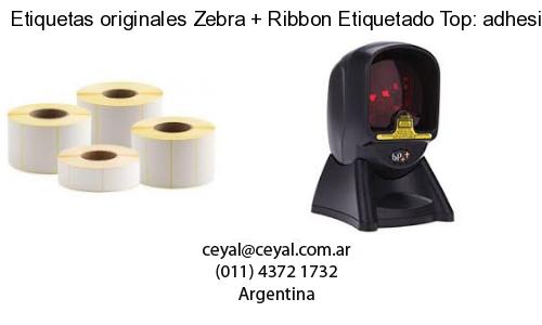 Etiquetas originales Zebra   Ribbon Etiquetado Top: adhesivo   ribbo