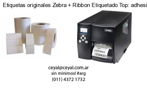 Etiquetas originales Zebra   Ribbon Etiquetado Top: adhesivo   ribbo
