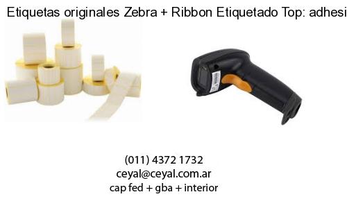 Etiquetas originales Zebra   Ribbon Etiquetado Top: adhesivo   ribbo