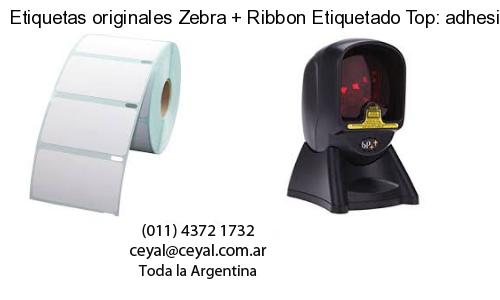 Etiquetas originales Zebra   Ribbon Etiquetado Top: adhesivo   ribbo