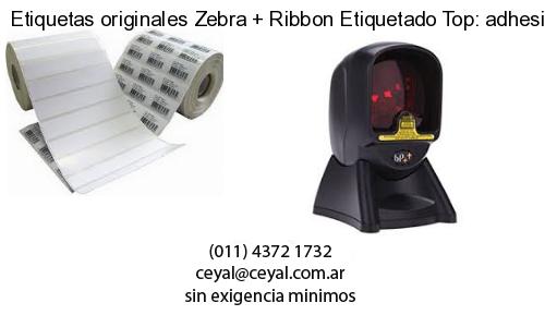 Etiquetas originales Zebra   Ribbon Etiquetado Top: adhesivo   ribbo