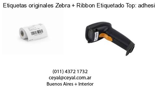 Etiquetas originales Zebra   Ribbon Etiquetado Top: adhesivo   ribbo