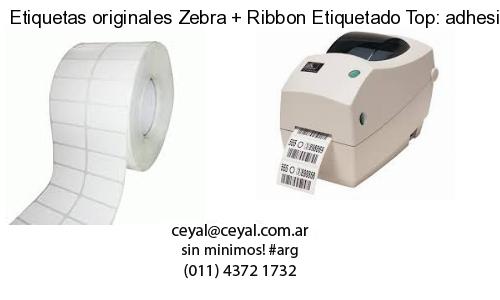 Etiquetas originales Zebra   Ribbon Etiquetado Top: adhesivo   ribbo