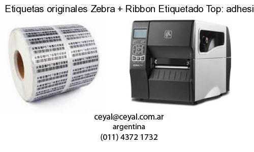 Etiquetas originales Zebra   Ribbon Etiquetado Top: adhesivo   ribbo