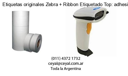 Etiquetas originales Zebra   Ribbon Etiquetado Top: adhesivo   ribbo