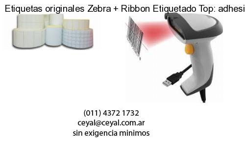 Etiquetas originales Zebra   Ribbon Etiquetado Top: adhesivo   ribbo
