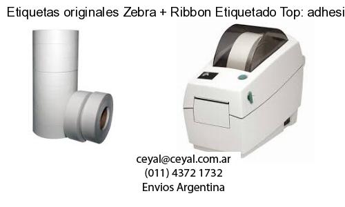 Etiquetas originales Zebra   Ribbon Etiquetado Top: adhesivo   ribbo